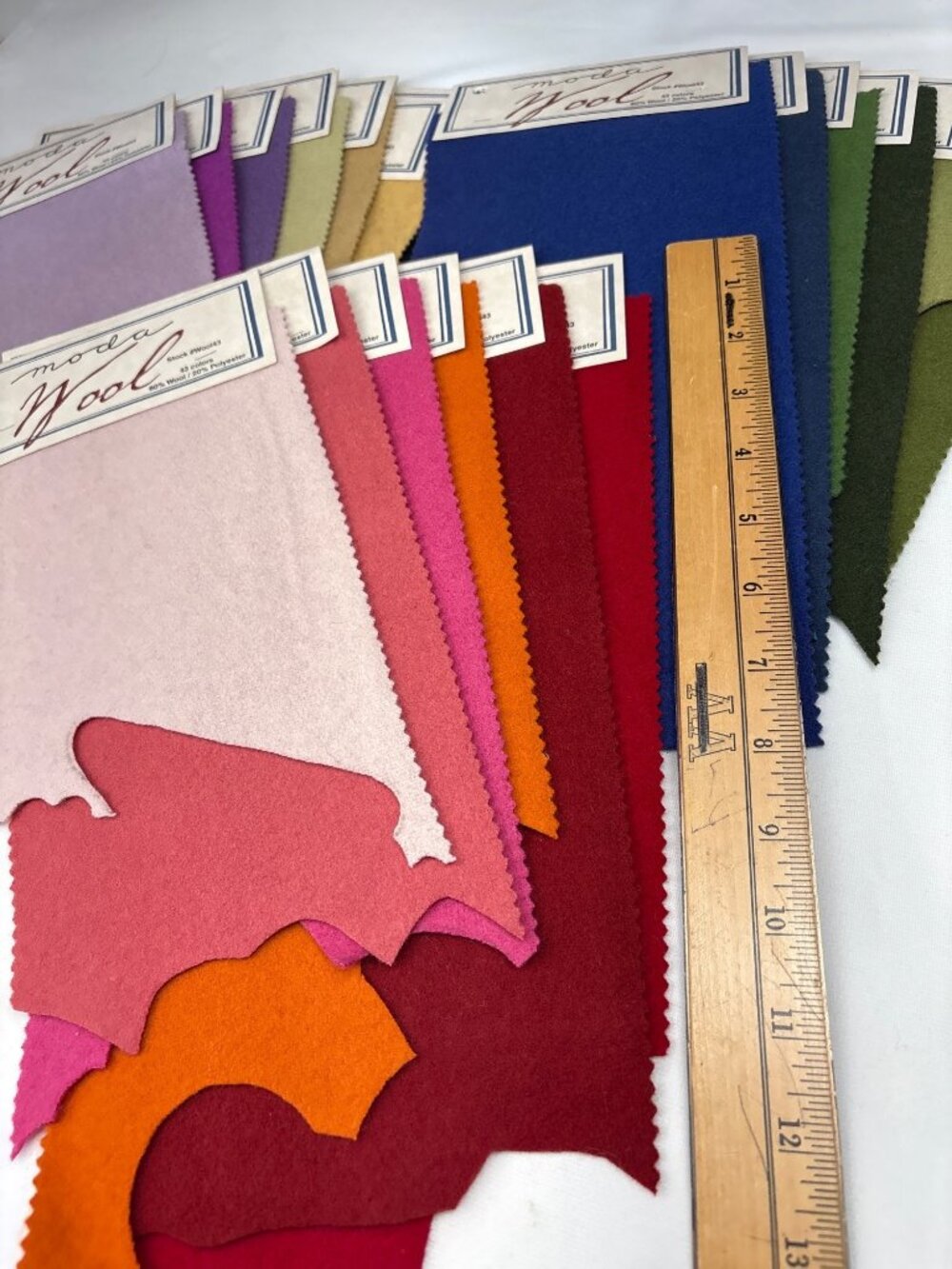 Moda Wool Fabric Swatches Wool Craft Quilting Rug Making - Picture 7 of 11